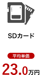 SDカード平均単価23.0万円